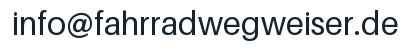 E-Mail-Adresse: info@fahrradwegweiser.de